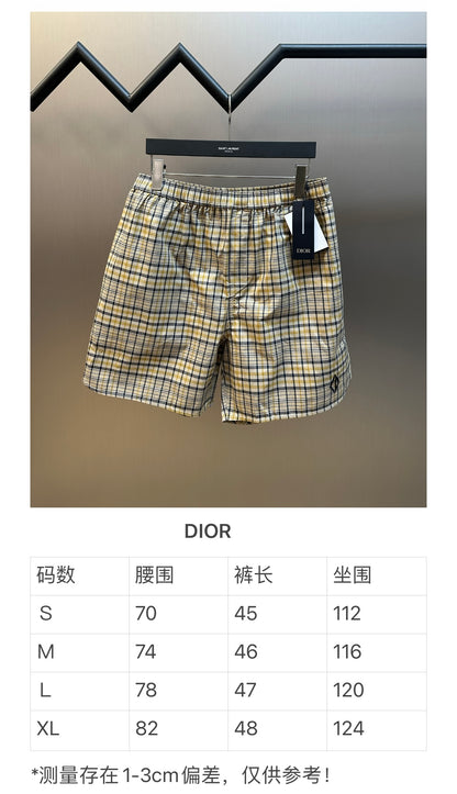 남성 디올 남성 체크 반바지