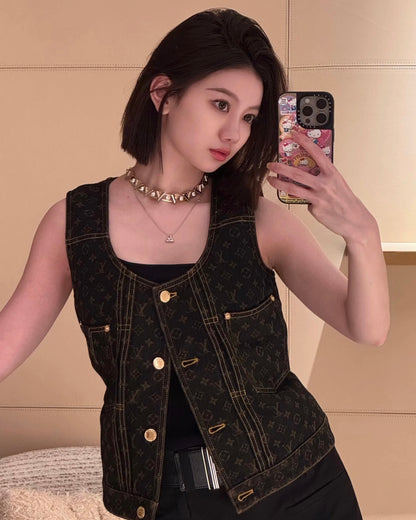 체인2호 / 루이비통 여성 데님 조끼 자켓