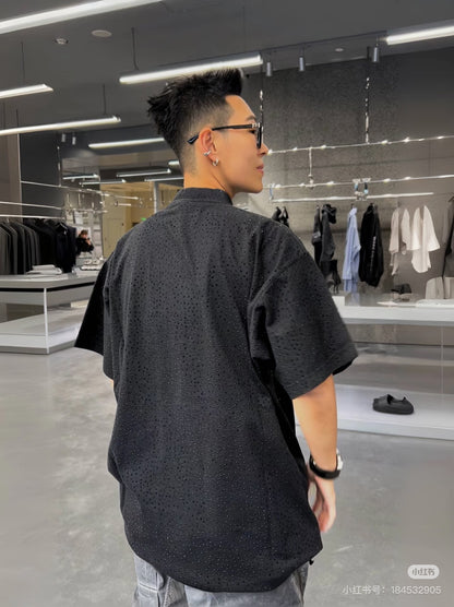 체인2호 / 발렌시아가 남성 반짝반짝 반팔 티셔츠