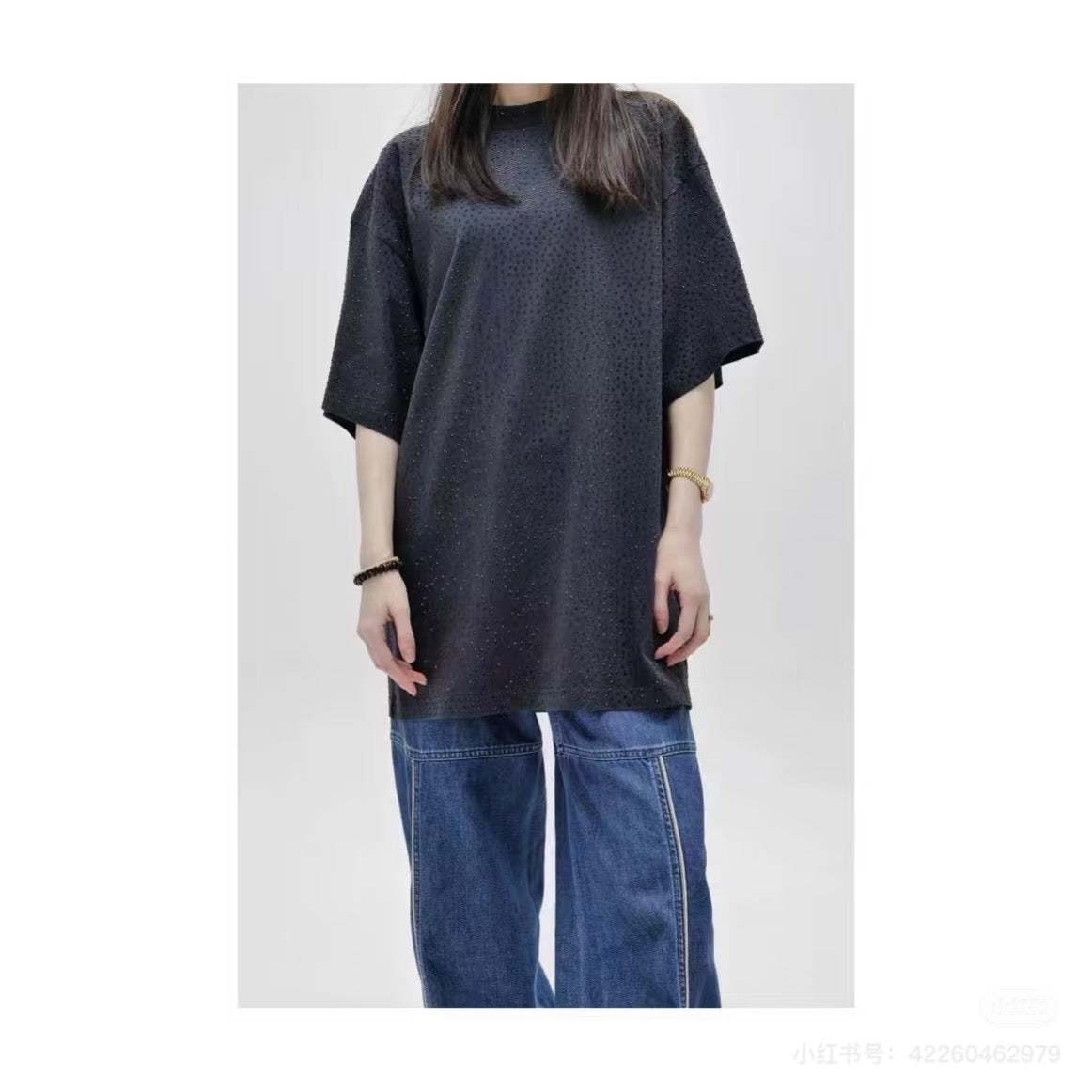 체인2호 / 발렌시아가 남성 반짝반짝 반팔 티셔츠