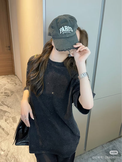 체인2호 / 발렌시아가 남성 반짝반짝 반팔 티셔츠