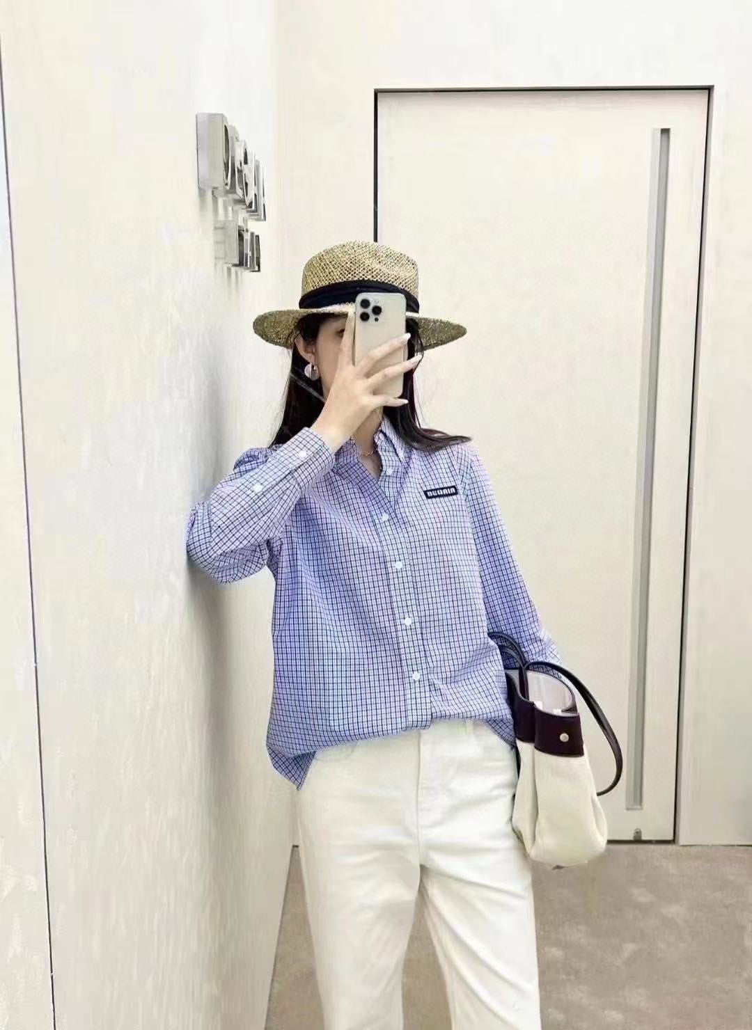 체인2호 / 미우미우 남성 긴팔 체크 셔츠