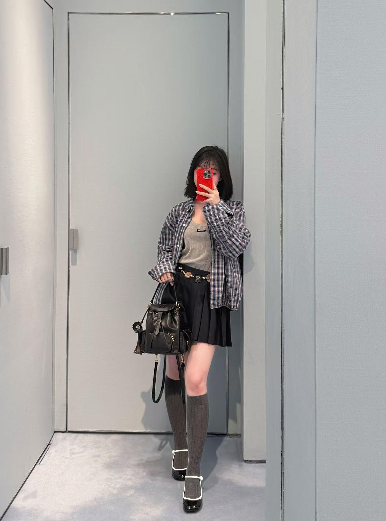 체인2호 / 미우미우 남성 블루 체크 자켓
