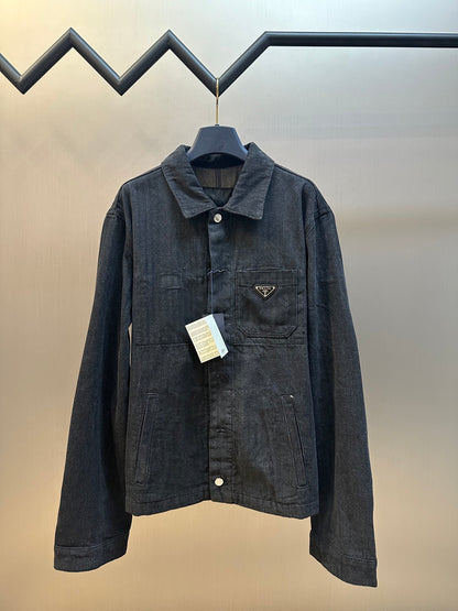 체인2호 / 프라다 남성 삼각 로고 데님 자켓