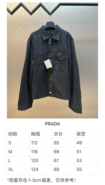 체인2호 / 프라다 남성 삼각 로고 데님 자켓