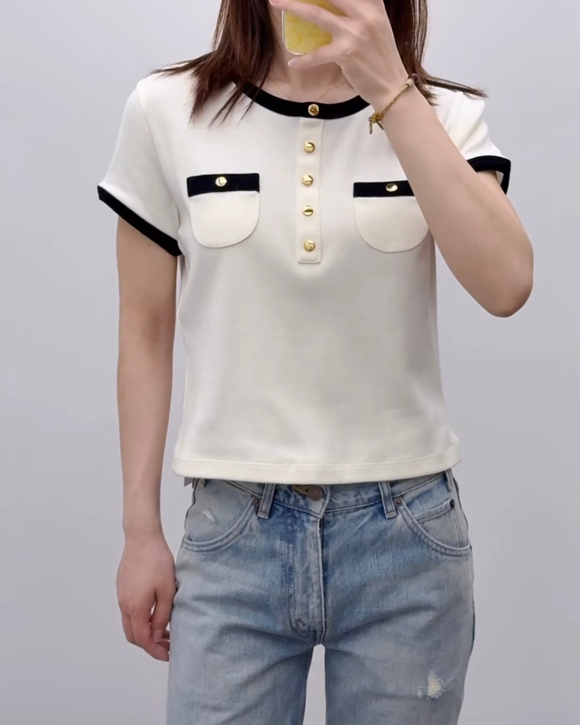 체인2호 / 셀린느 여성 니트 쇼트 티셔츠