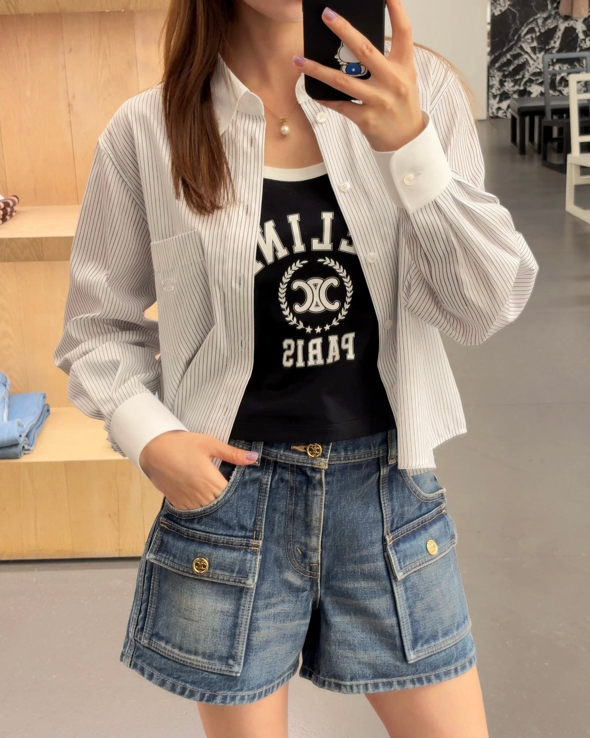 체인2호 / 셀린느 여성 셀린 프린트 나시