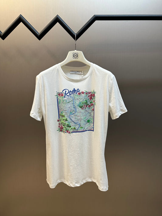 체인2호 / 디올 여성 souvenir 프린트 반팔 티셔츠
