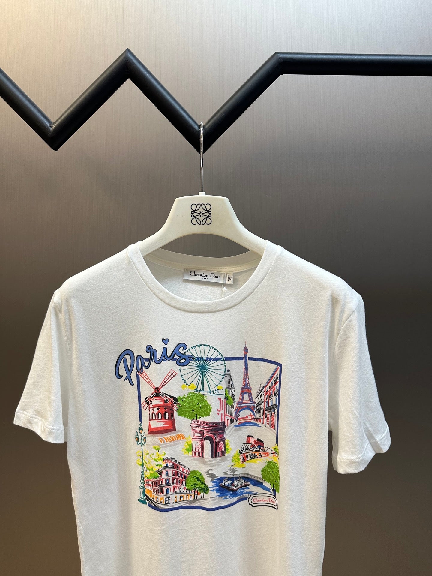 체인2호 / 디올 여성 souvenir 프린트 반팔 티셔츠