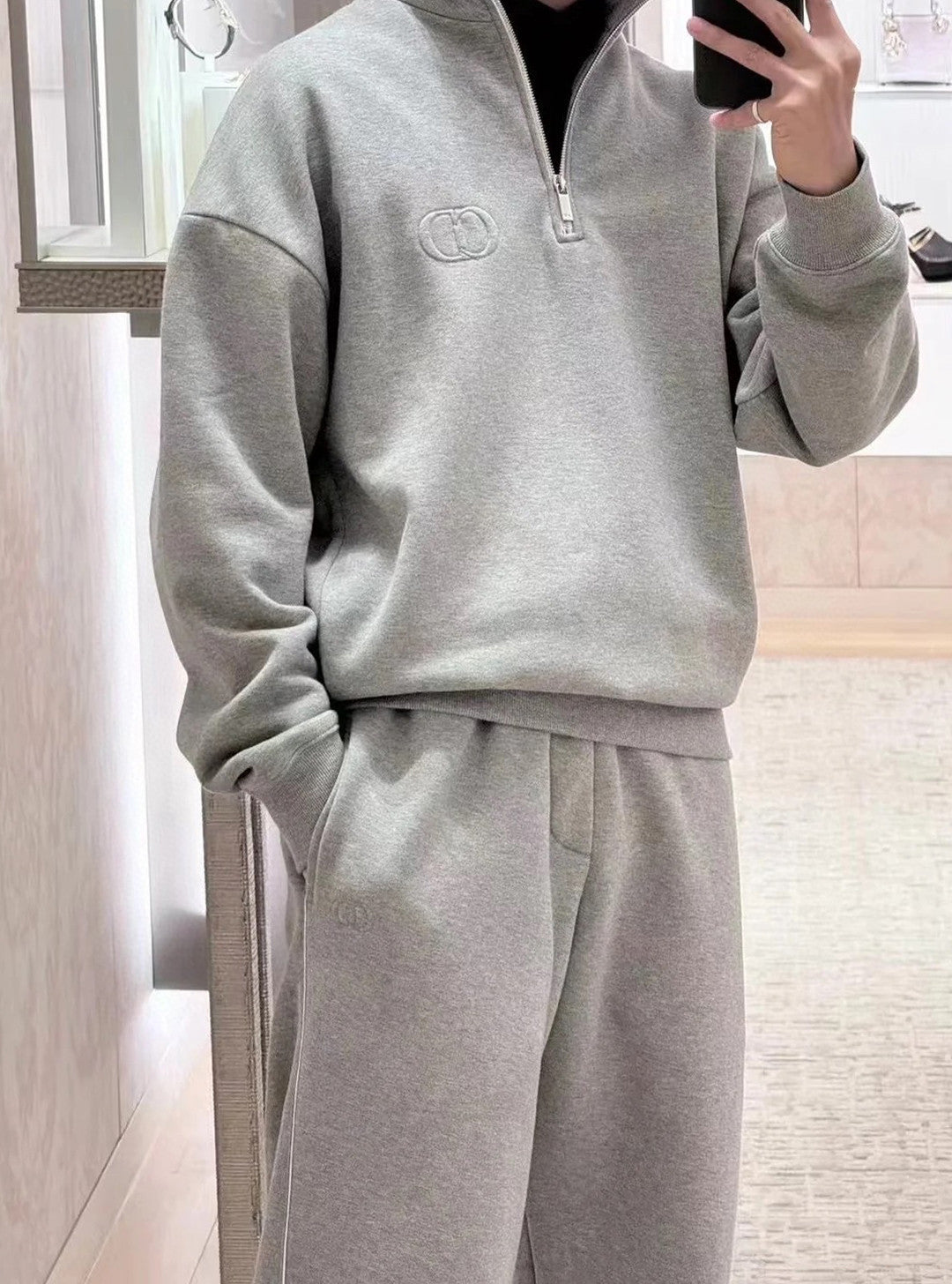 체인2호 / 디올 남성 자수 그레이 팬츠