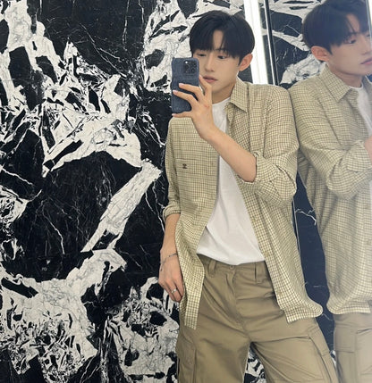 BVG / 셀린느 남성 체크 셔츠