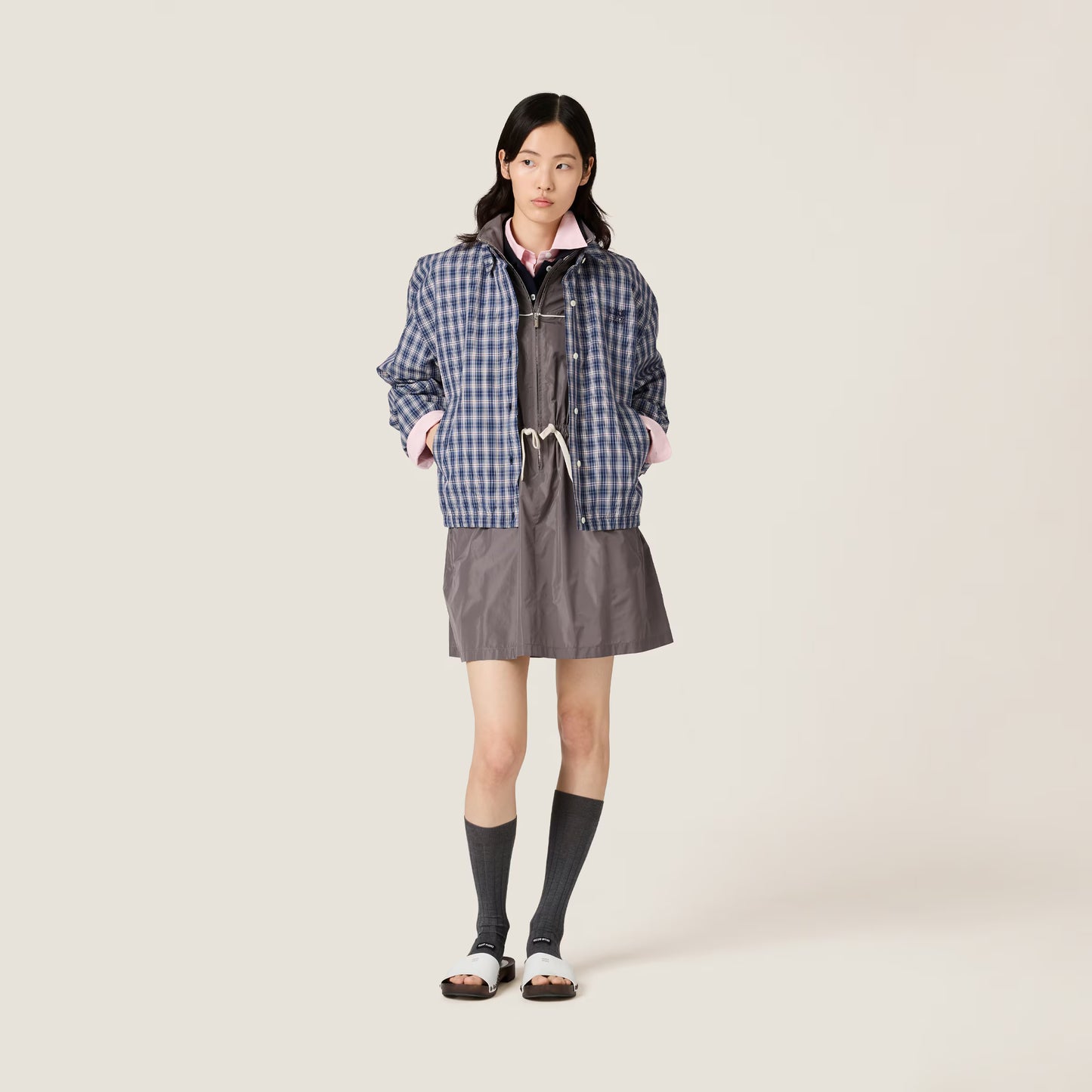 BVG / 미우미우 여성 체크 자켓