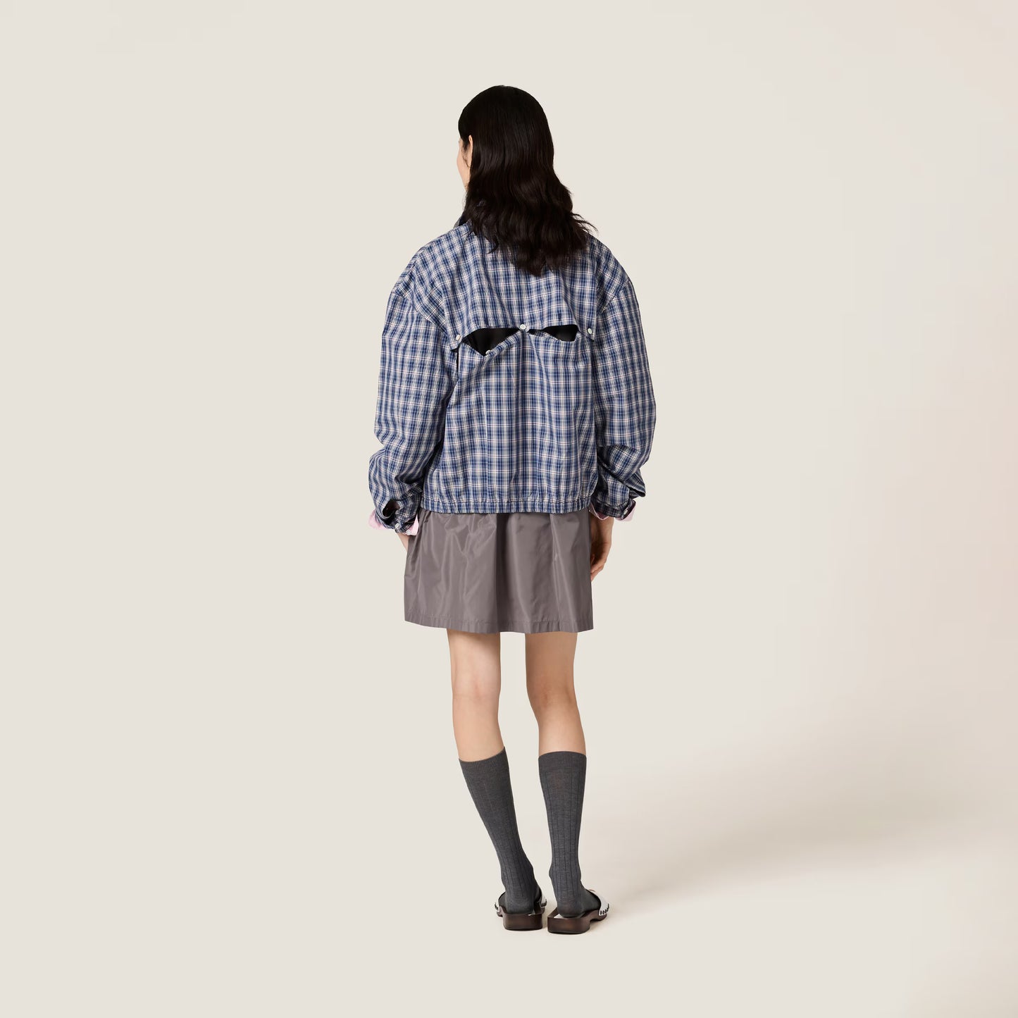 BVG / 미우미우 여성 체크 자켓