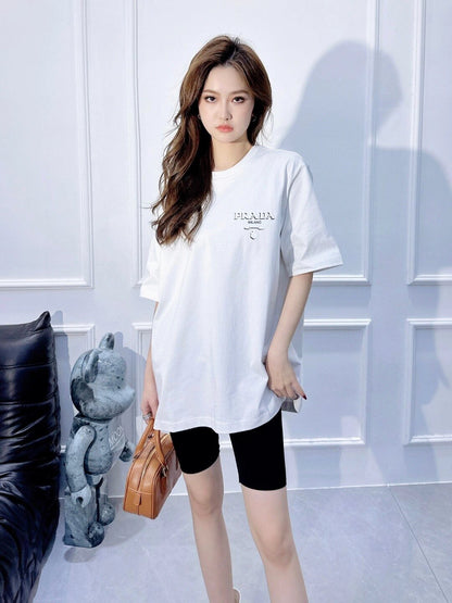 사슬 / 프라다 남성 라운드 반팔 티셔츠 화이트