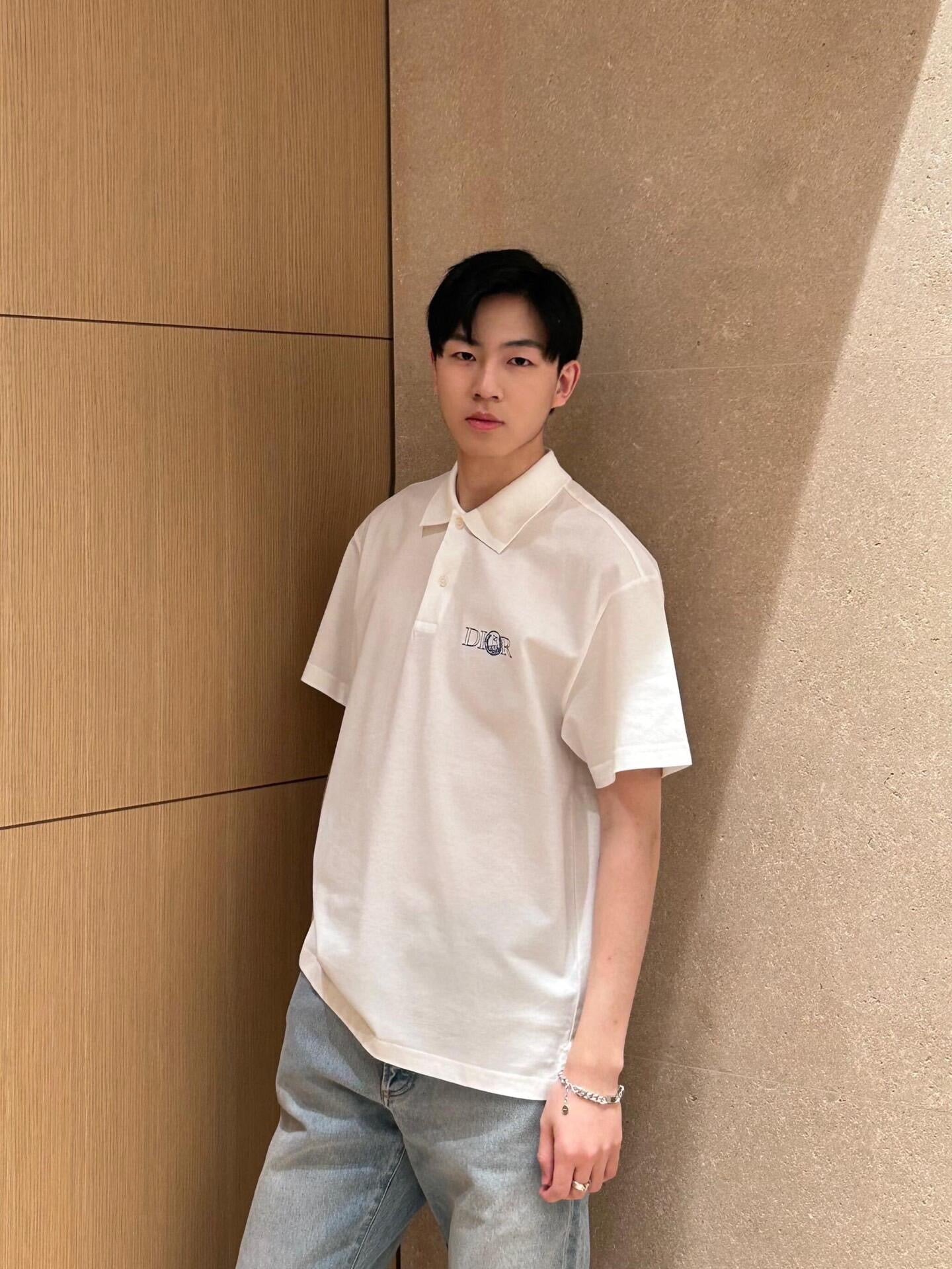 GTR / 디올 남성 폴로넥 반팔 셔츠