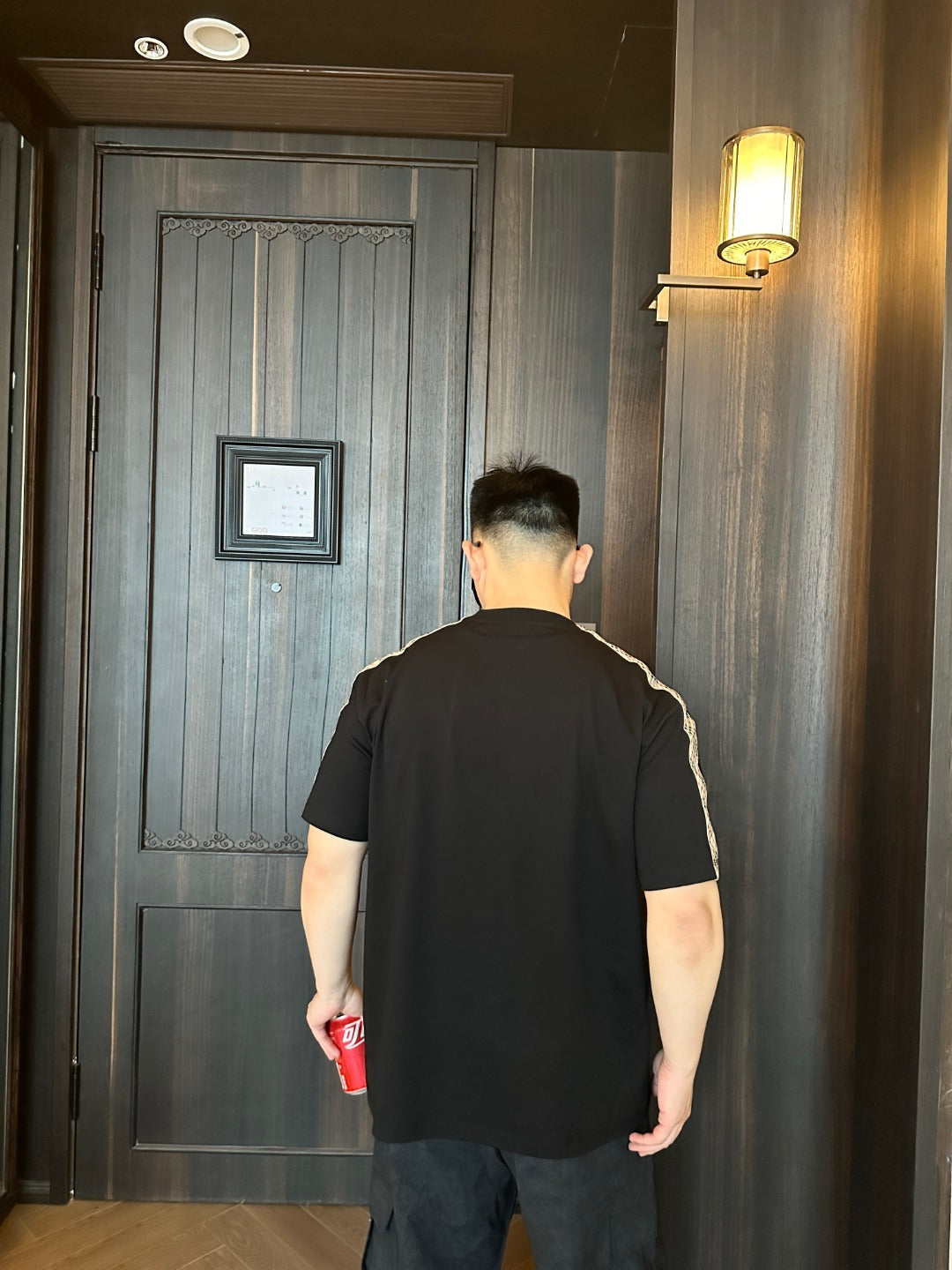 GTR / 버버리 남성 체크 패턴 반팔 티셔츠