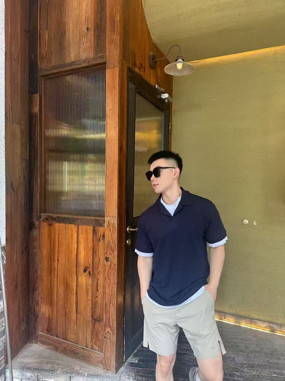 GTR / 프라다 남성 삼각 폴로넥 반팔 셔츠