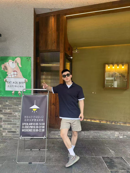 GTR / 프라다 남성 삼각 폴로넥 반팔 셔츠