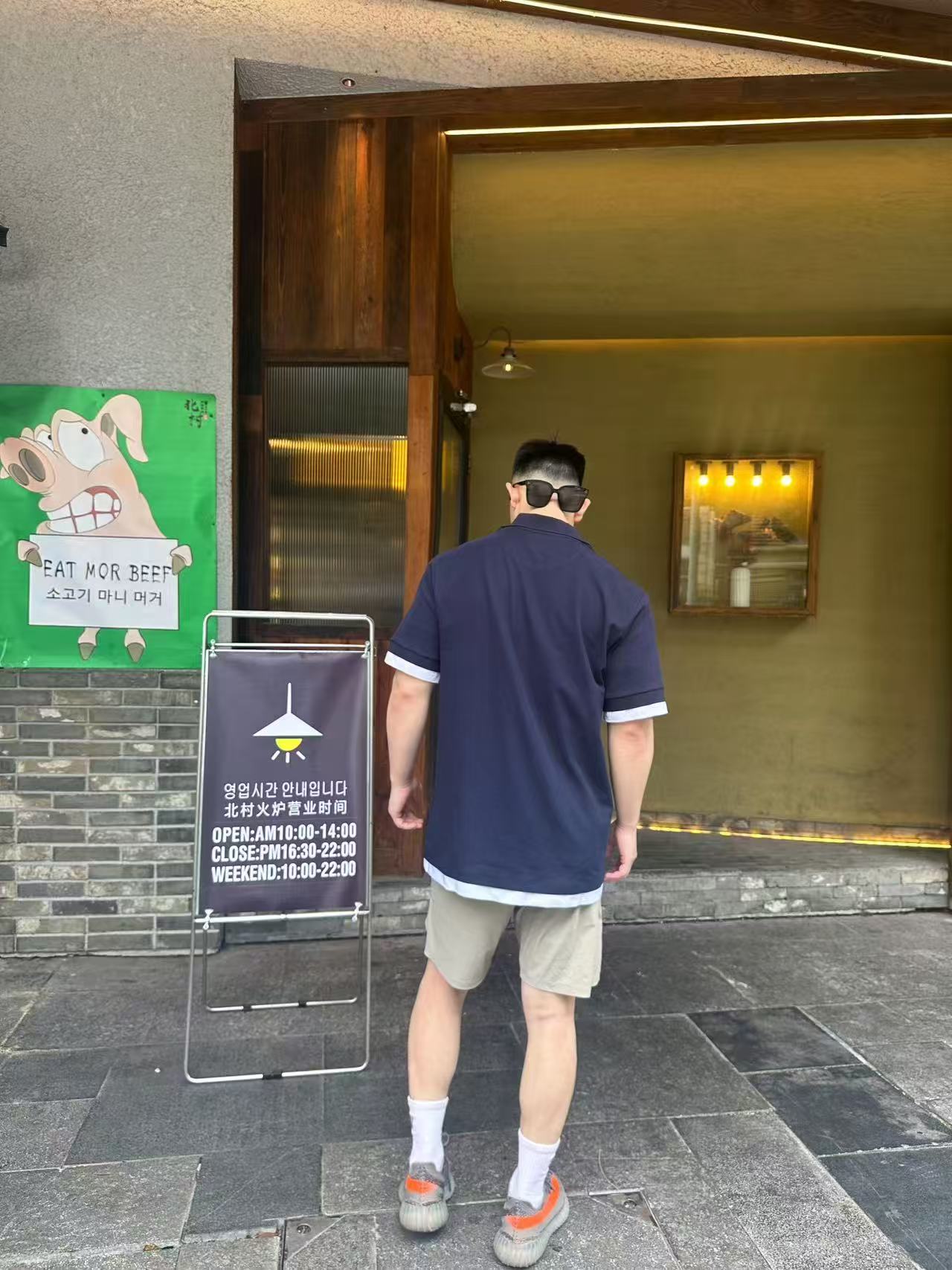 GTR / 프라다 남성 삼각 폴로넥 반팔 셔츠
