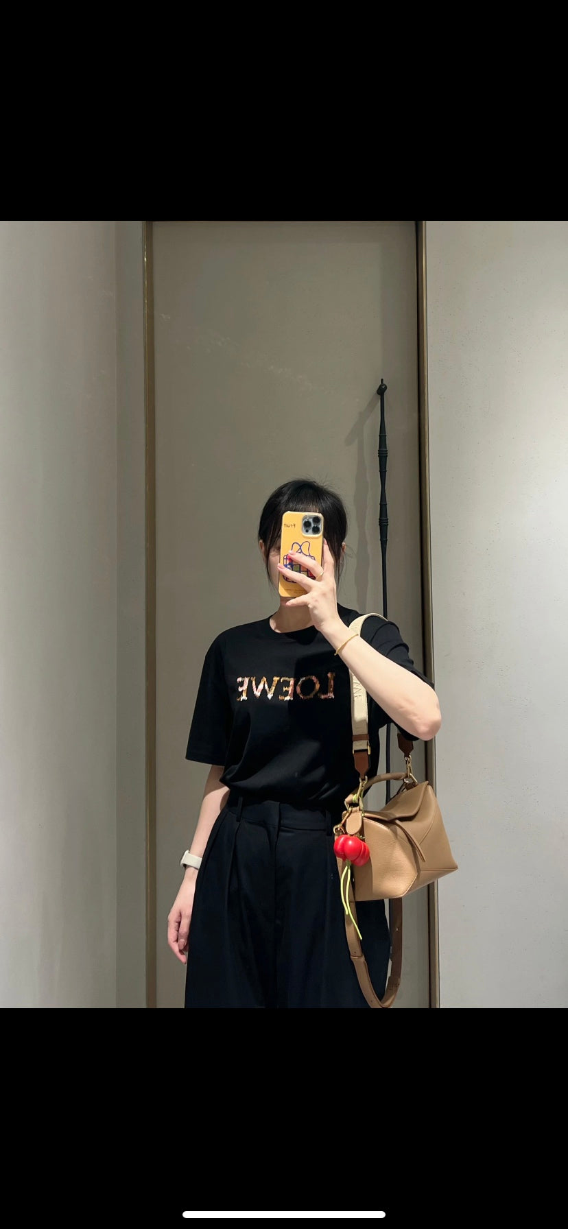 GTR / 로에베 남성 컬러 알파벳 자수 반팔 티셔츠