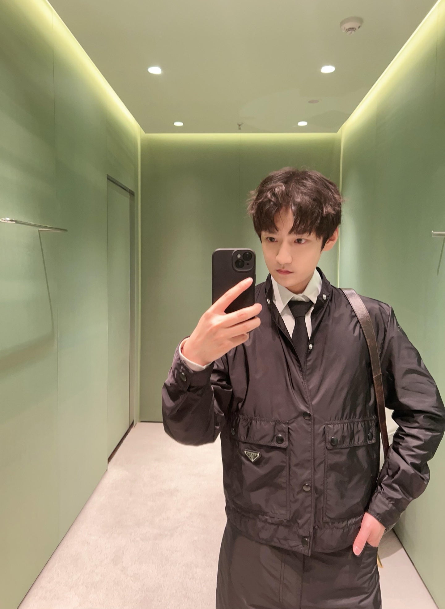 GTR / 프라다 남성 나일론 터틀넥 자켓