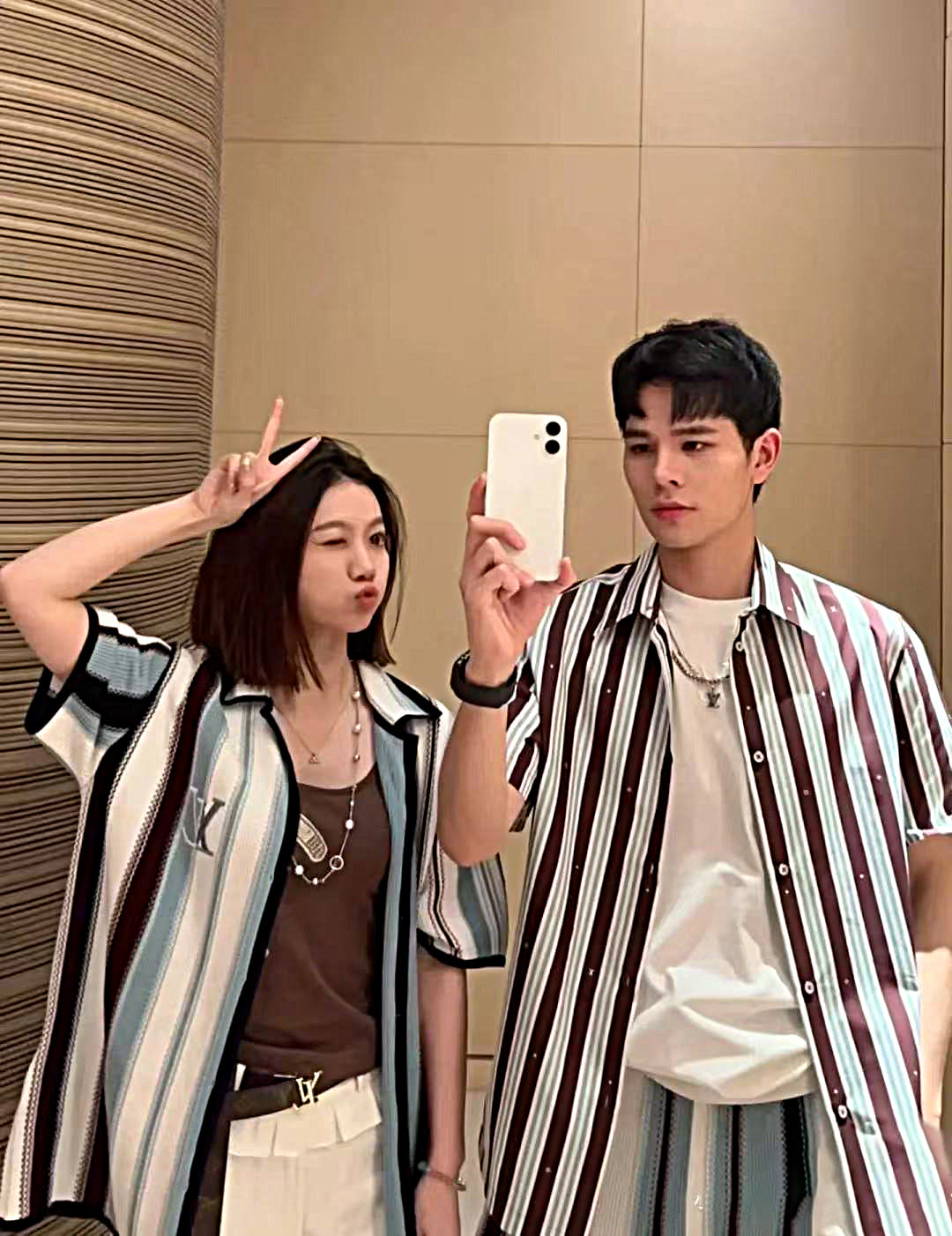 GTR / 루이비통 남성 스트라이프 반팔 셔츠