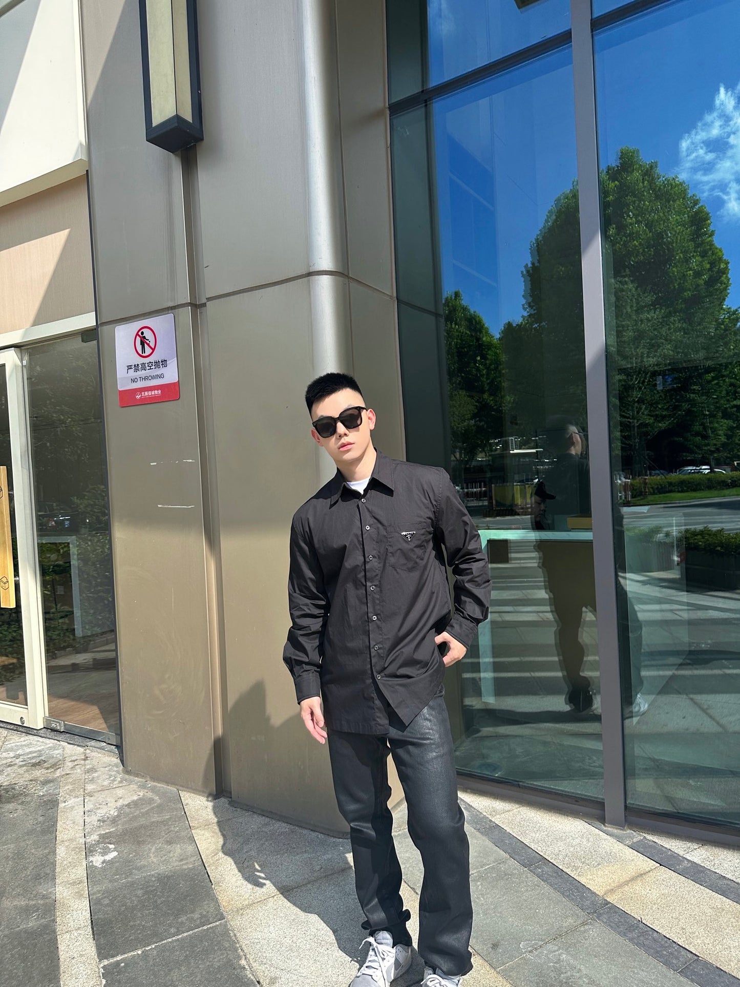 GTR / 프라다 남성 포켓 삼각표 셔츠