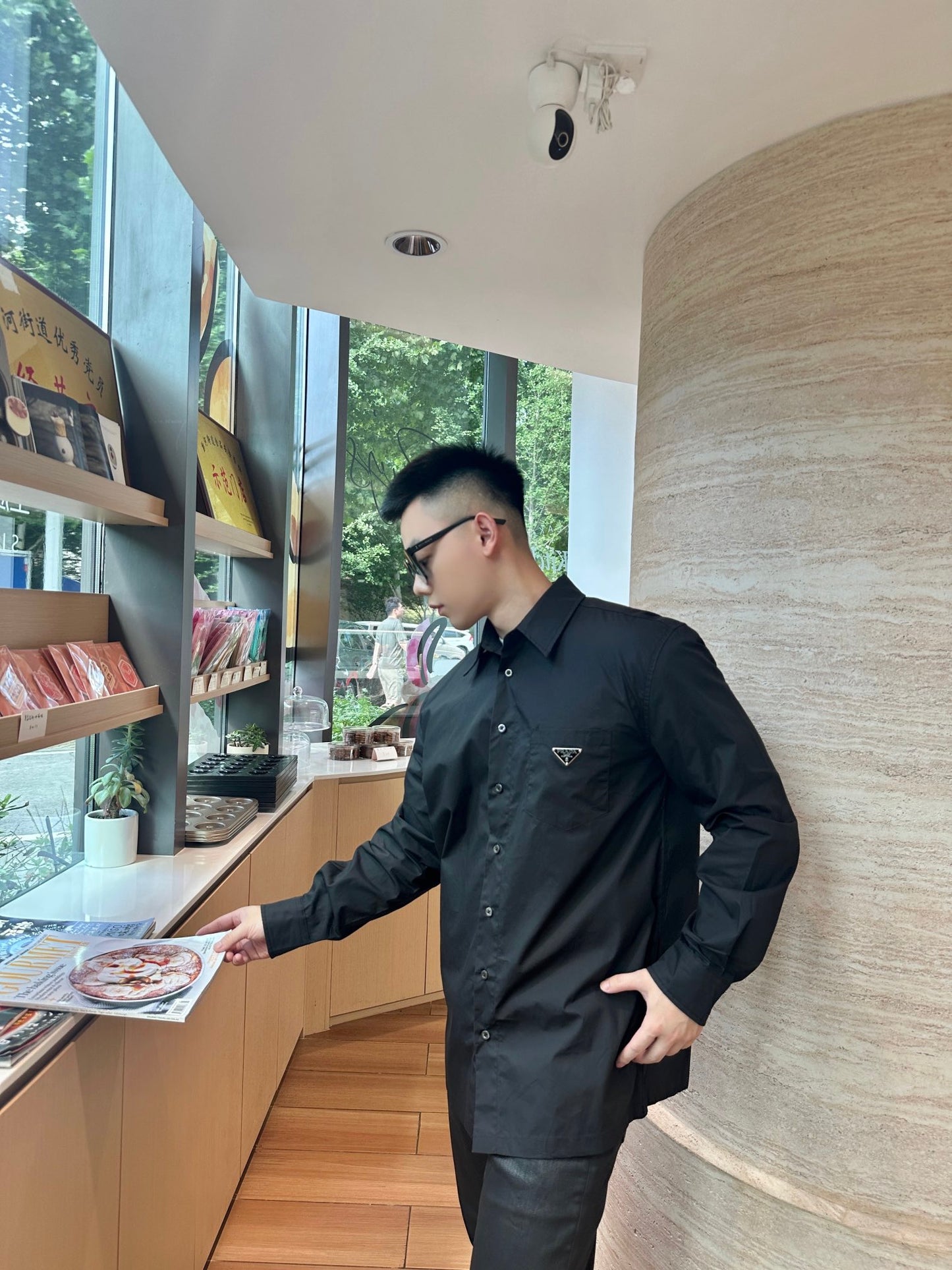 GTR / 프라다 남성 포켓 삼각표 셔츠