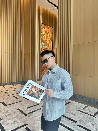 GTR / 로에베 남성 스트라이프 긴팔 셔츠
