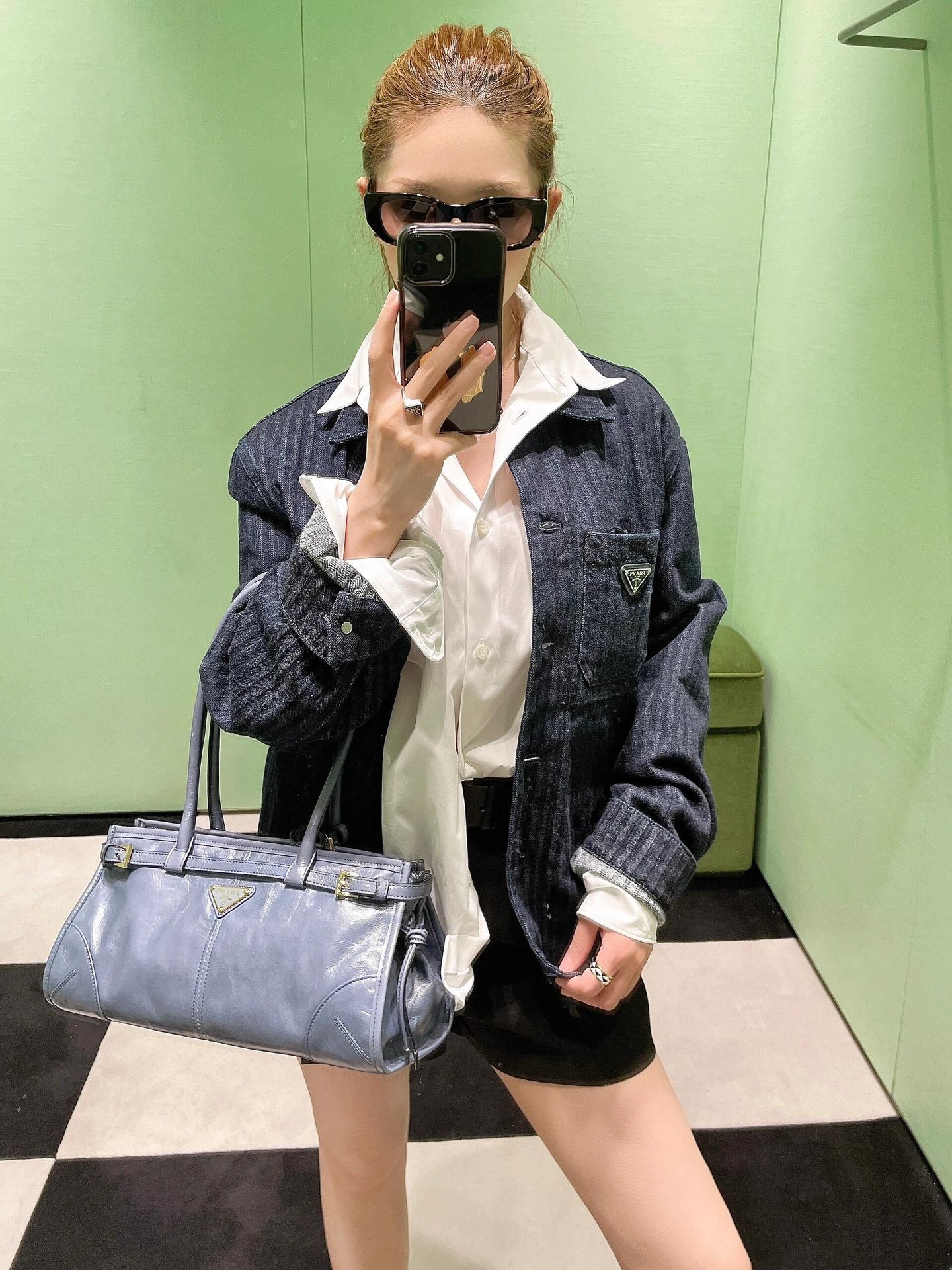 GTR / 프라다 남성 삼각표 데님 자켓