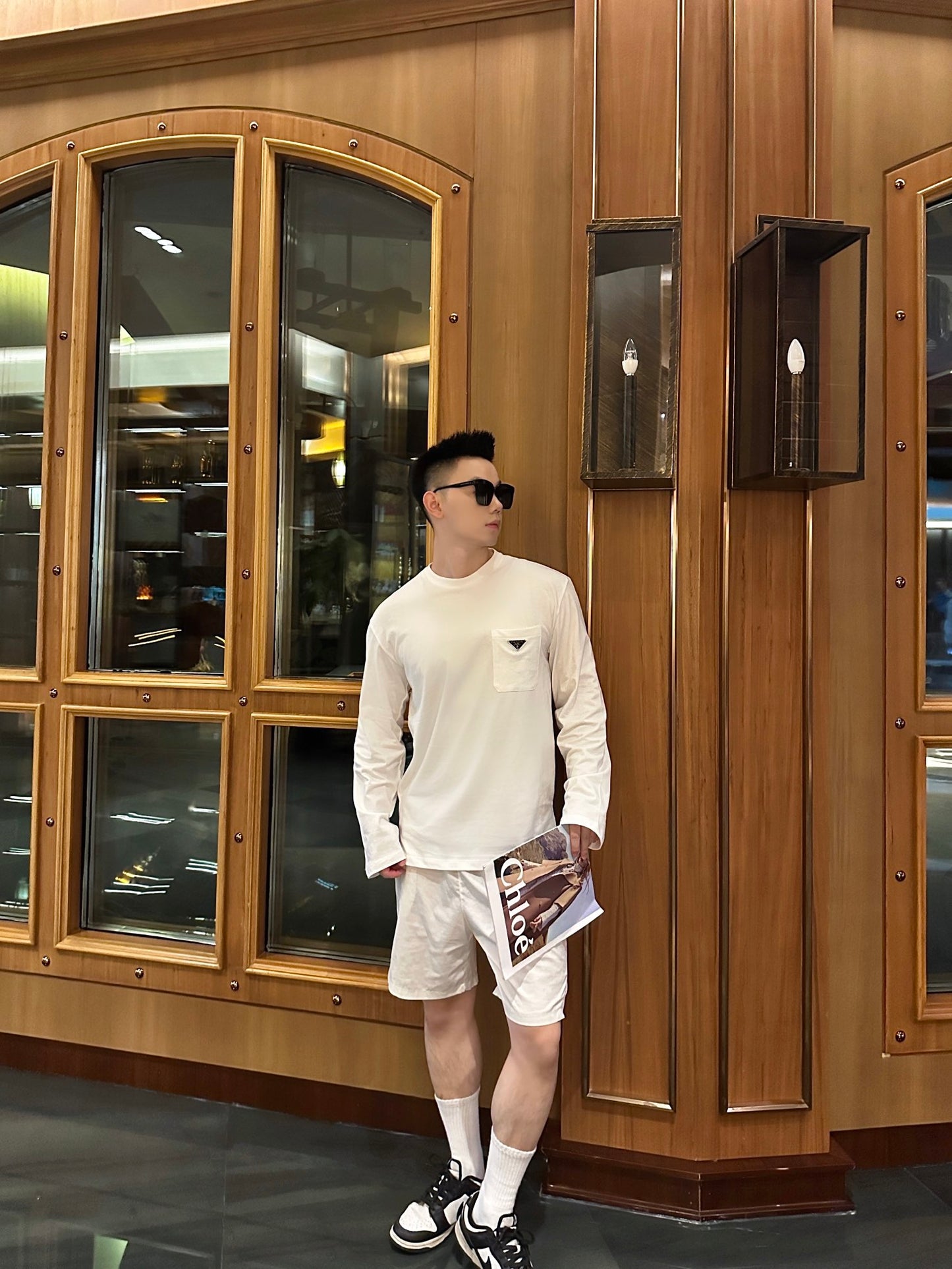 GTR / 프라다 남성 삼각표 포켓 긴팔 티셔츠