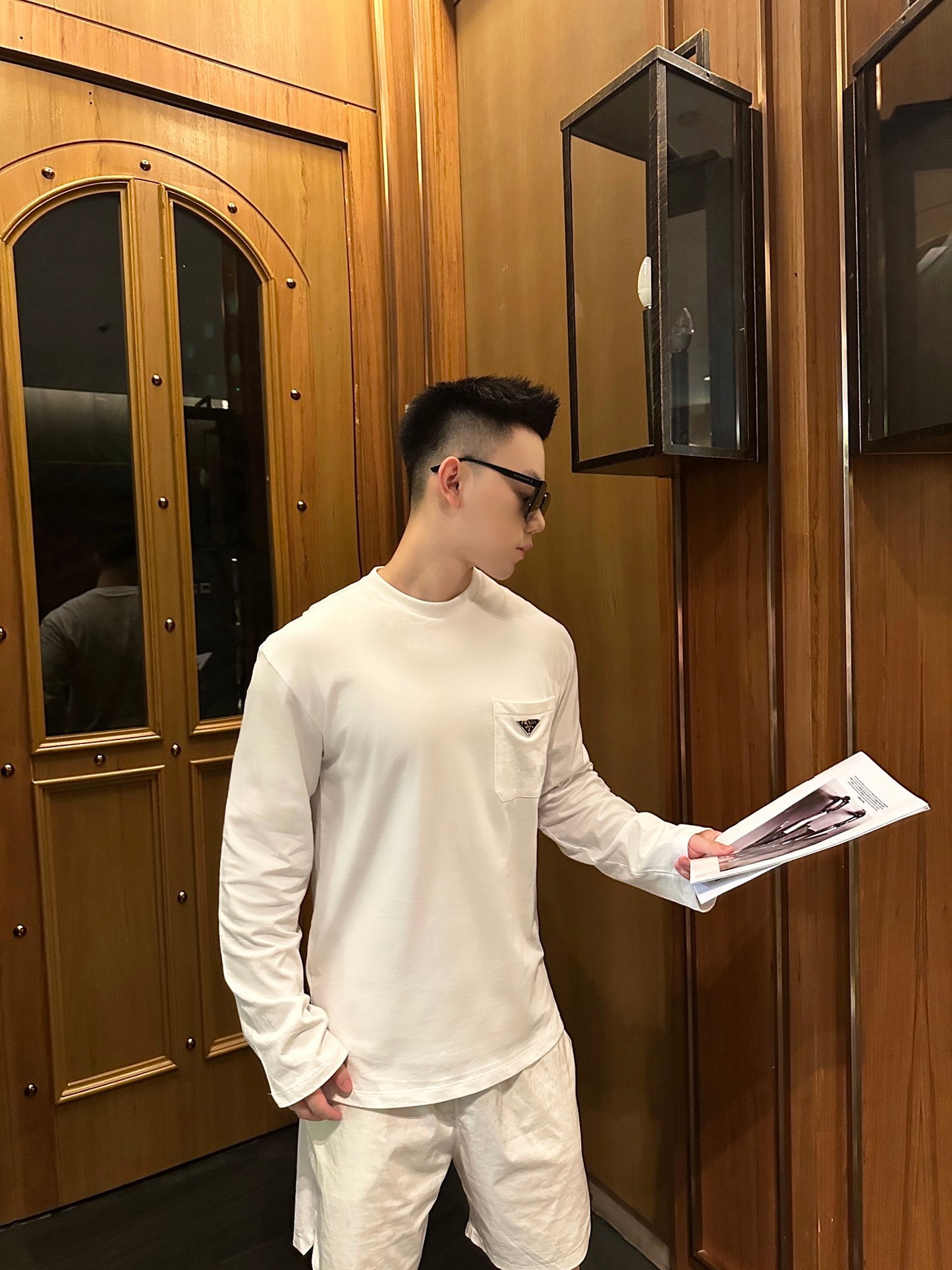 GTR / 프라다 남성 삼각표 포켓 긴팔 티셔츠