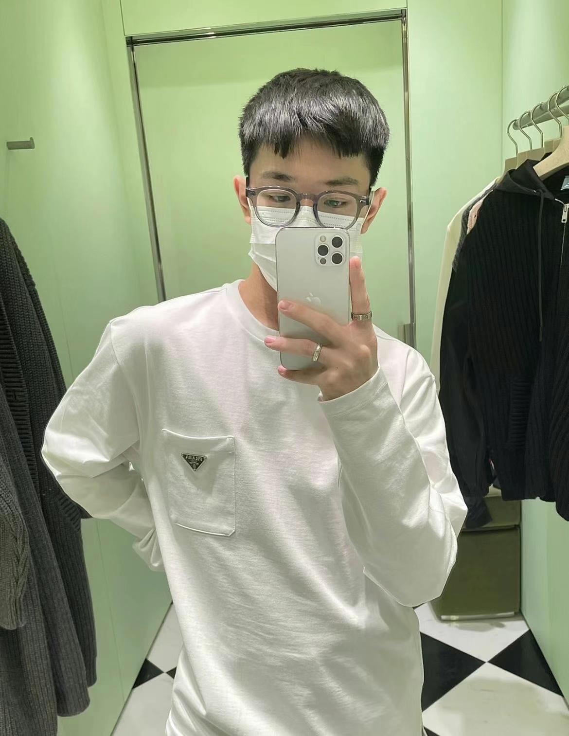 GTR / 프라다 남성 삼각표 포켓 긴팔 티셔츠