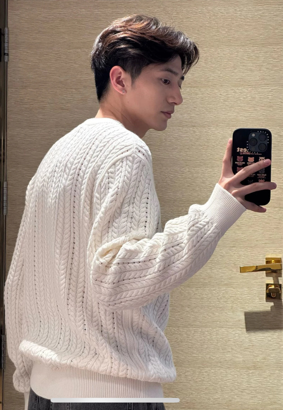 GTR / 루이비통 남성 자카드 니트 로고 스웨터