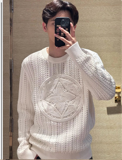 GTR / 루이비통 남성 자카드 니트 로고 스웨터