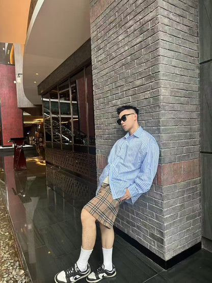 GTR / 버버리 남성 체크 반바지