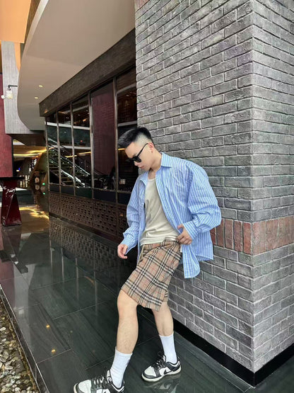 GTR / 버버리 남성 체크 반바지