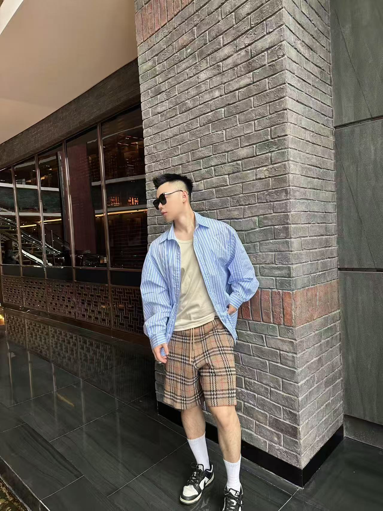 GTR / 버버리 남성 체크 반바지
