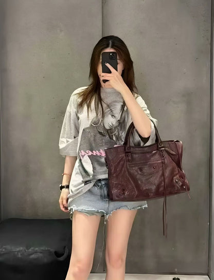 GTR / 발렌시아가 남성 반팔 루즈핏 티셔츠