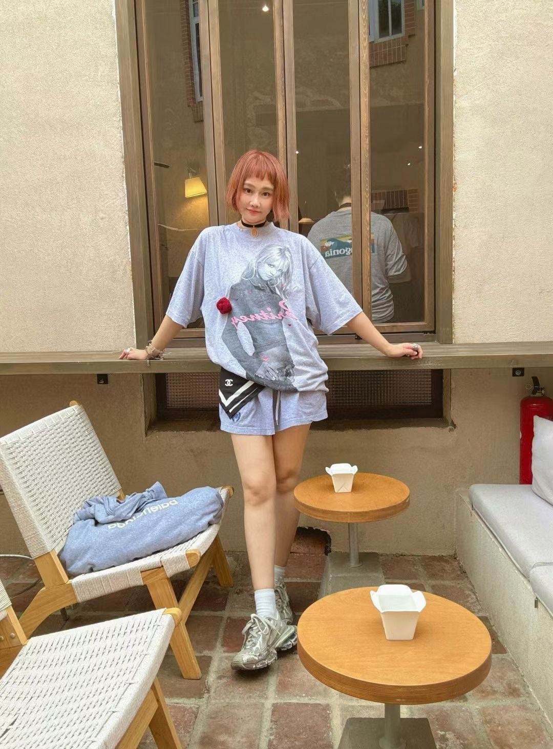 GTR / 발렌시아가 남성 반팔 루즈핏 티셔츠