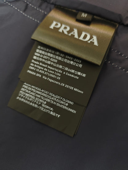GTR / 프라다 남성 재생 나일론 프린트 로고 점퍼 재킷