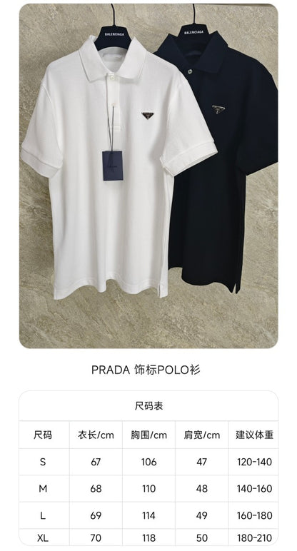 GTR / 프라다 남성 면 삼각 로고 폴로 셔츠