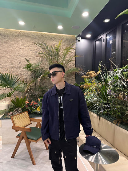 GTR / 프라다 남성 삼각 로고 데님 재킷