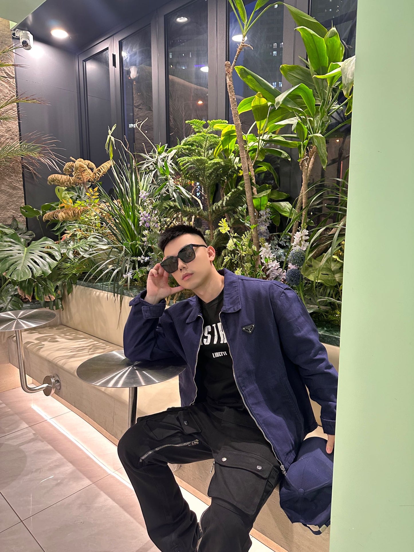 GTR / 프라다 남성 삼각 로고 데님 재킷