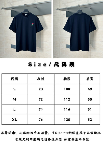 체인2호 / 로에베  남성 신상 꽃 자수 면 반팔 반팔