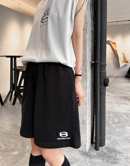 체인2호 / 발렌시아가 남성 25Ss 더블링 자수 캐주얼 반바지