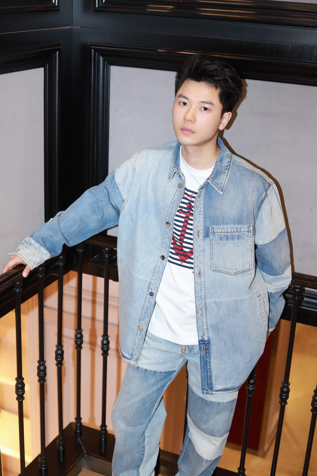 체인2호 / 구찌 남성 데님 셔츠 자켓