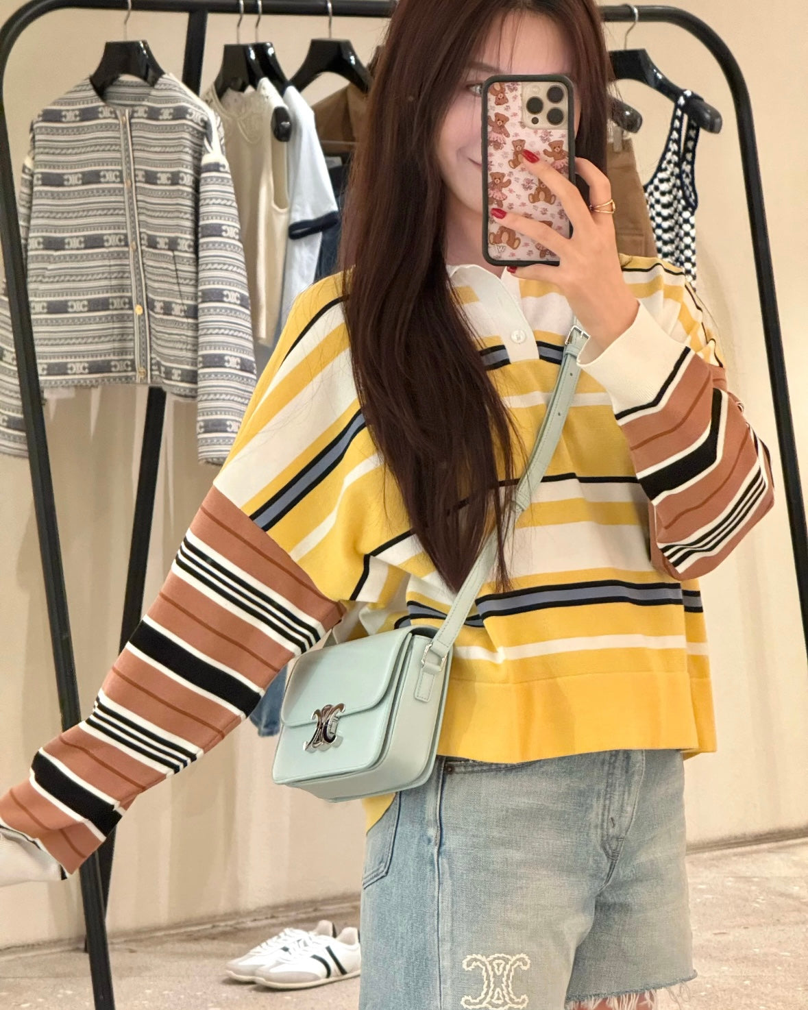 체인2호 / 셀린느 여성 스트라이프 폴로 셔츠