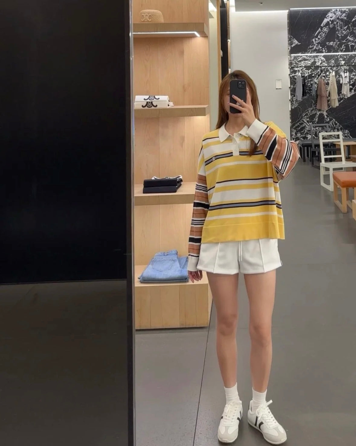 체인2호 / 셀린느 여성 스트라이프 폴로 셔츠