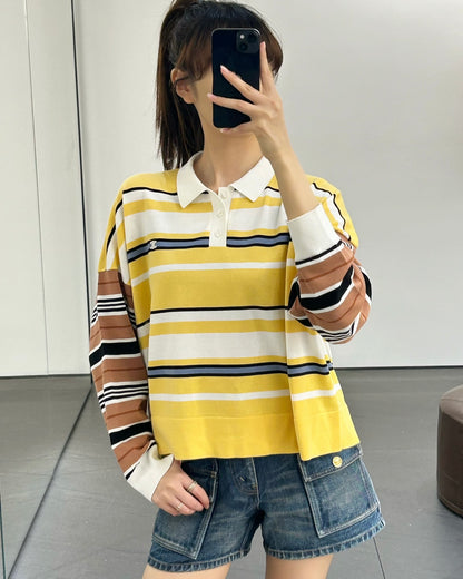 체인2호 / 셀린느 여성 스트라이프 폴로 셔츠
